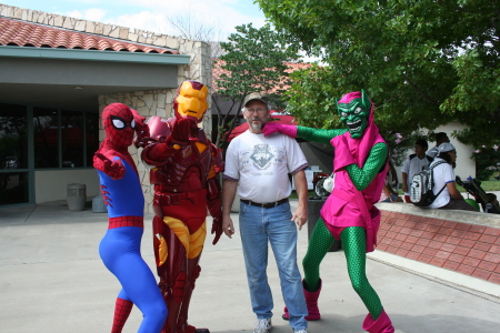 Hanging with Marvel Characters.