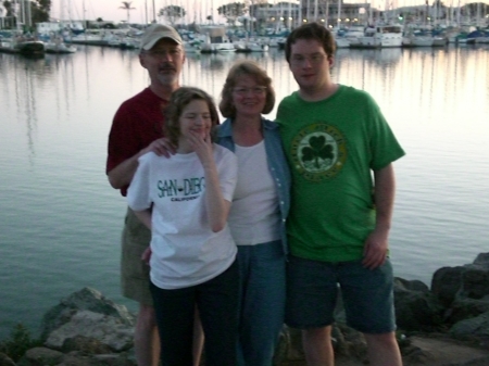 San Diego Harbor at dusk.