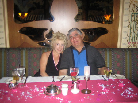 JUNE and Joe at Dinner in Bahamas
