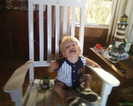 My buddy in the rocking chair