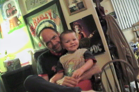 Merle kickin it with dad.