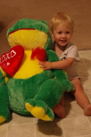 Jakiah and the green frog