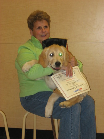 Sandy and Lilli at Puppy "obedience" class