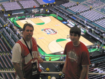 My son & I at NCAA Final Four in Atlanta
