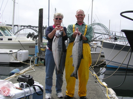 A couple of our salmon caught in August 09