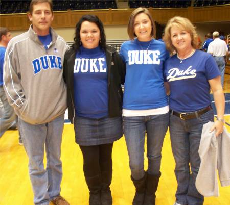 McKissons at Duke Basketball Game 2009