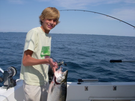 Son Max with his catch