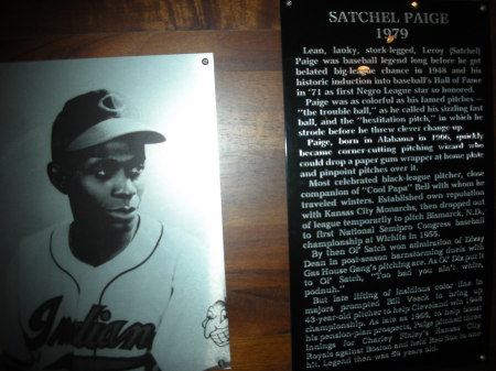 Satchel Paige plaque in MO. H.O.F.