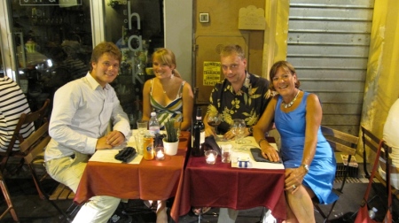 Dinner in Rome; August 2009