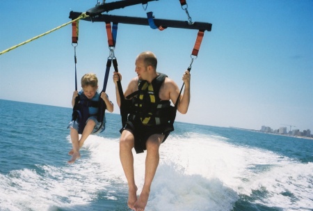 Aaron & Christopher Parasailing