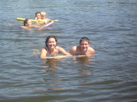 swimming Lake Champlain 2006 with my Son