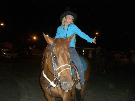 daughter and her barrel racer