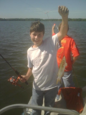 Luke with his fish