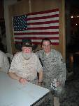 Russ and Charlie Daniels in Iraq