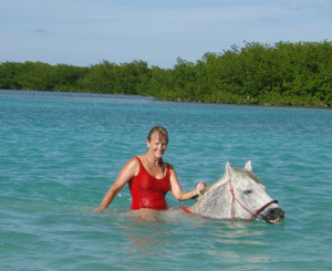 swimming in Bonaire