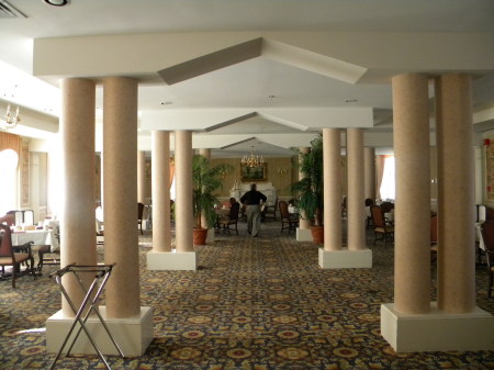 View going into the former cafeteria