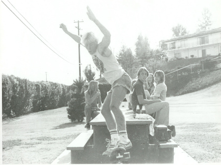 skating off a bench at Laguna Lake I think