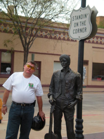 Mike on Corner in Winslow Arizona!