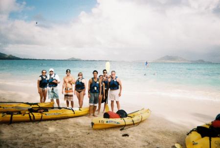 Sea kayaking on the windward side Oahu