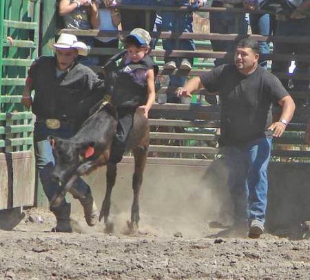 Tayah winning steer riding 2008