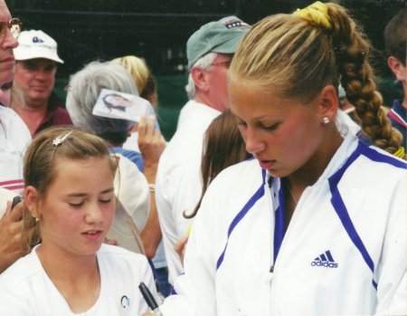 Ashley with tennis idol Anna Kornakova