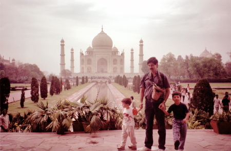 1991 - with Jack and David at Taj Mahal