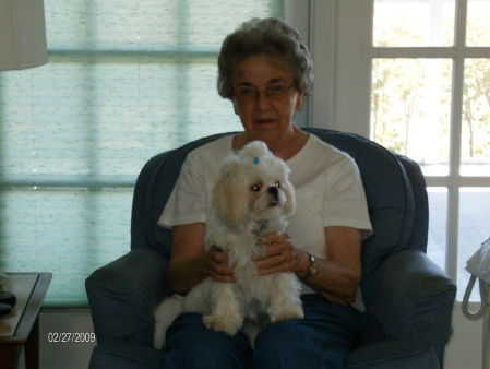 My Mother, Rosemary Bethea, with her dog