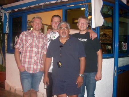 Boys with Uncle Tony in Napoli 2008