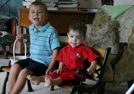 Grandsons Connor and Wyatt