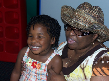 Me and my granddaughter at Chucky Cheese