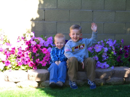 Grandsons Logan and Tyler