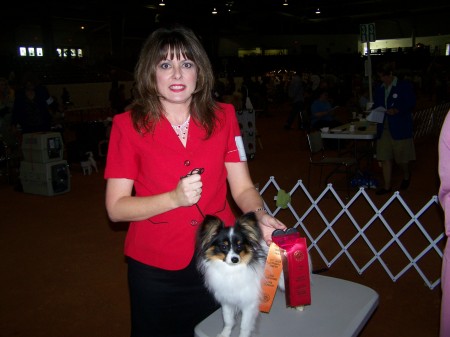 Carolyn and Saratoga at the dog show!