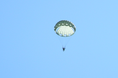 Joe parachuting