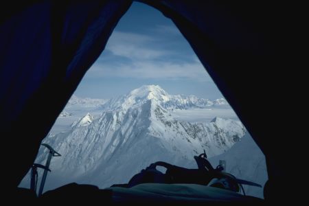 Mt Logan East Ridge from Camp 4 1996