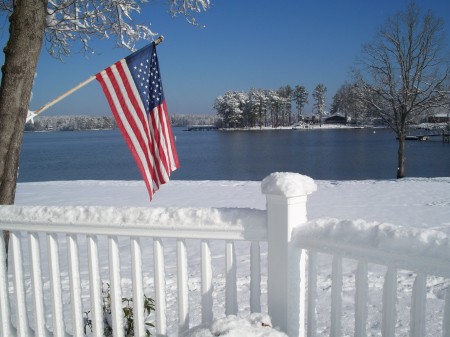 Old glory in the snow