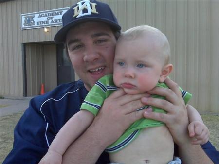 my son Shawn with his nephew my grandson