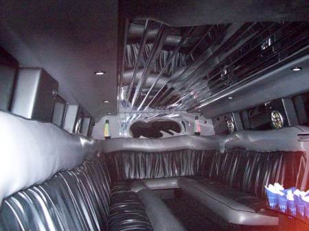 Inside of the Hummer Limo on our way