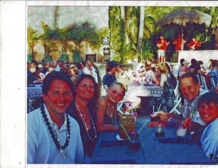 Son Steve & family at Luau Maui Hawaii
