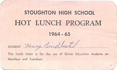 1964 hot lunch pass