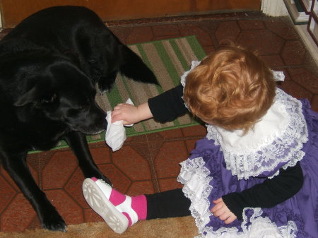 My grandaughter and her dog, Sheeva :)