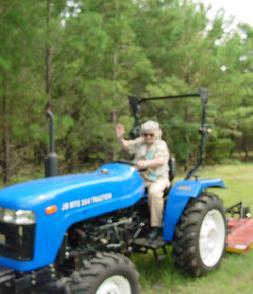 Mom on the tractor