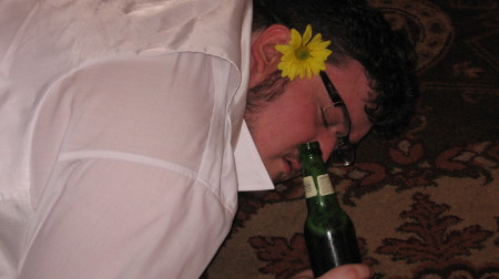 The groom is floored