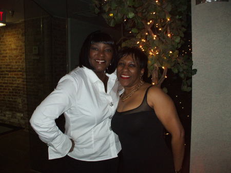 Angie Ledbetter and me at Bonnie's 50th bday