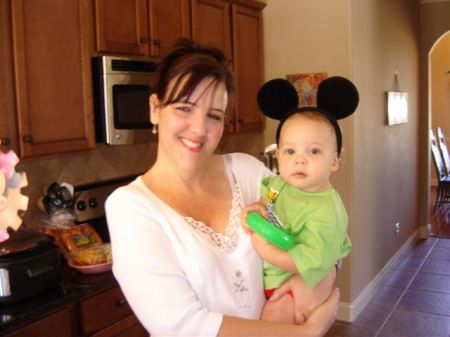 me and Ian, my youngest, on his 1st b-day