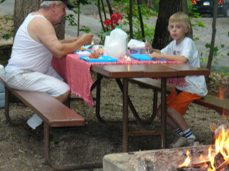 Kevin, Camping with MomMom & Poppop