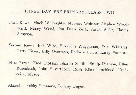 Three Day Pre-Primary, Class Two