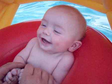 Connor's First Time in a Pool at Grandma's hou