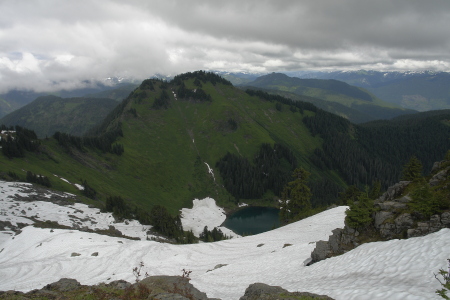 Sauk Lake from the top of Sauk Mtn.