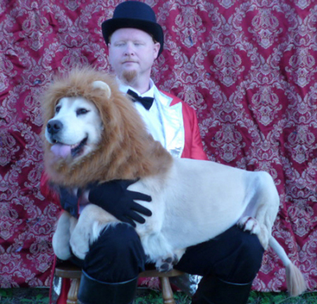Me and my dog Bo fixed up for Haalloween '09