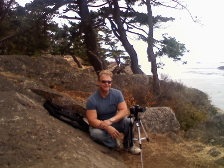 Jim at the seal cliffs on Lopez Island, Wa.